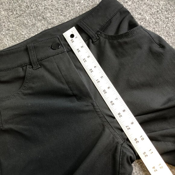 Lululemon City Sleek Slim Fit 5 Pocket Womens Size 2 Black Mid Rise Pants - Picture 7 of 13